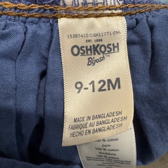 Oshkosh B’gosh Denim & Floral Overall Dress (9–12M) - Picture 5 of 5